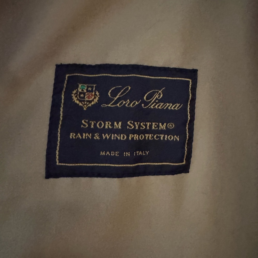 Loro Piana Black 100% Cashmere Coat with Storm System